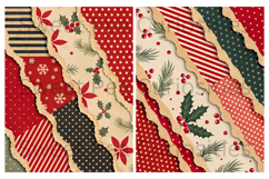 Christmas, Paper, Red, Black, Papers, Junk Journal Product Image 2