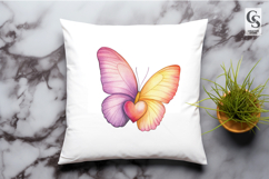 Butterfly with Heart Clipart Sublimation PNG Product Image 2
