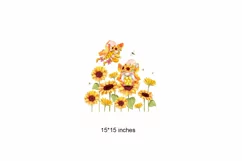 Summer Gnome Butterflies with Sunflowers png,Gnomes honey Product Image 2