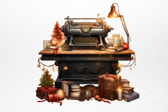 Vintage Christmas Cinema Clipart PNG Product Image 2