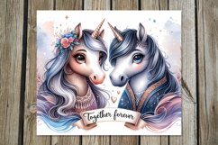 Valentine animals | cute horse Skinny tumbler sublimation Product Image 2