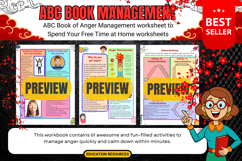 ABC Book of Anger Management for Kids Worksheets activities Product Image 2