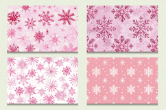 Pink Snowflakes Embroidery Cutting Boards sublimation Design Product Image 2