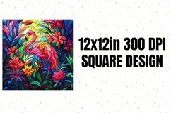 Stained Glass Flamingo Wind Spinner Sublimation Des Product Image 2
