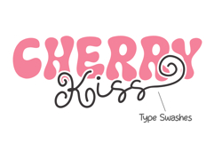 Cherry Kiss is a charming Valentine-themed duo font Product Image 2
