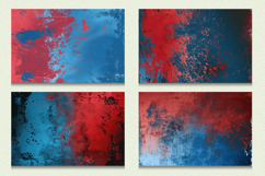 Red &amp; Blue Grunge Cutting Boards sublimation Designs Product Image 2
