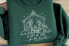 For Unto Us a Child Is Born PNG, Isaiah 9:6 Nativity Christm Product Image 2