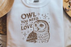 Vintage Funny Sarcastic Animal Owl You Need Is Love PNG Product Image 2