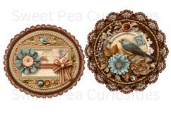 Tags, Flowers, Label, Ephemera, PNG, Junk Journal, clipart Product Image 2