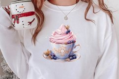 Pastel Christmas Coffee Cup Sublimation, Christmas Clipart Product Image 2