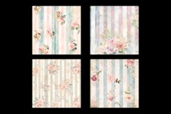 Vintage Shabby Chic Flower Digital Paper Patterns Product Image 2