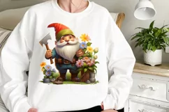 Garden Gnome Sublimation clipart, Watercolor Clipart Product Image 2