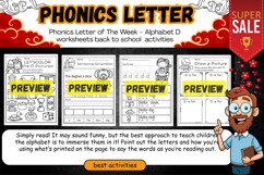 Phonics Letter of The Week Alphabet D worksheets activities Product Image 2