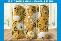 Botanical Flowers Tumbler Wrap | Flower Tumbler Wrap Product Image 2