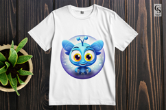 Cute Blue Butterfly Cartoon Clipart Sublimation PNG Product Image 2
