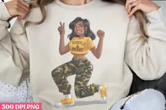 Empowering Black Girl Clipart PNG Product Image 1