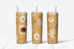 Cute gnomes and sunflowers Skinny tumbler wrap design Product Image 4