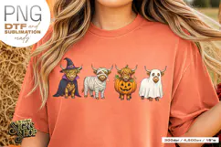 Halloween Highland Cow PNG DTF Cute Spooky Cow Design Product Image 6