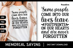 Heartfelt Memorial Quote SVG | Leave Footprints Product Image 1