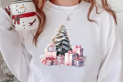 Pink Christmas Fairy Clipart Sublimation, Fairy Christmas Product Image 2