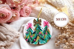 Rustic Christmas Ornament, Winter Ornament Sublimation Product Image 2