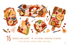 Grazing Table Collection | Clipart, Recipe Cards Product Image 2