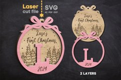 First Christmas Ornament SVG laser cut file for Glowforge Product Image 2