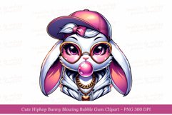 Pink Watercolor Bunny clipart Product Image 1