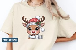 Yarn Crochet Christmas Reindeer Png sublimation Product Image 3