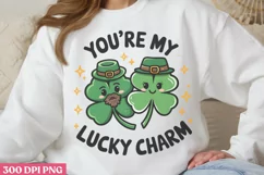 Youre My Lucky Charm PNG, Groovy ST Patricks Sublimation PNG Product Image 1