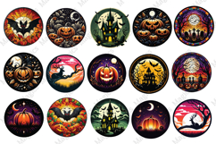 Halloween sublimation ornament bundle | 30 stained glass PNG Product Image 2