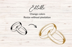 Interlocking Wedding Rings SVG Product Image 2