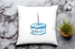 Blue Birthday Cake Clipart Sublimation PNG Product Image 2