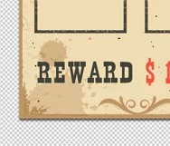 Wanted poster template PNG Printable, Western cowboy poster Product Image 4