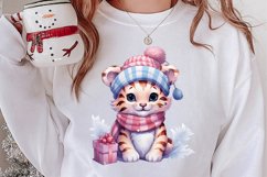 Cute Pink Christmas Animals Clipart Sublimation Product Image 2