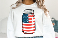 American flag Mason Jar svg | 4th of july Svg | Shirt Svg Product Image 1