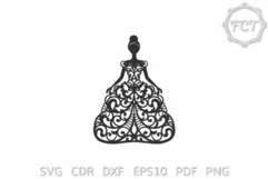 Princess SVG|Princess Girl Paper cut Cricut Laser template Product Image 2