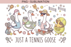 Tennis goose png design for T-shirts Product Image 2