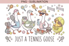 Tennis goose png design for T-shirts Product Image 2