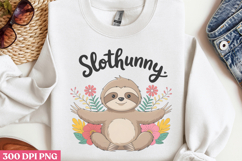 Slothunny PNG, Sloth Sublimation PNG Product Image 2