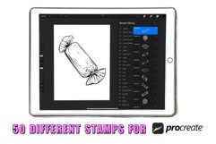 50 Candies Procreate Stamps Brushes Product Image 2