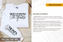 Her Lessons the Seeds - Mother's Day Sleeve T shirt Design Product Image 2
