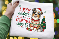 Australian Shepherd Christmas PNG, Aussie Snuggles And Product Image 3