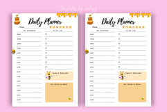 Cute Bee-Themed Daily Planner Template | Editable Canva Product Image 3