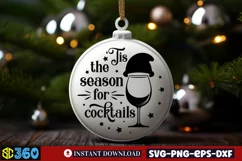 Tis the season for cockiails SVG, Christmas SVG Product Image 2