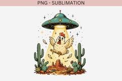 UFO chicken png design for T-shirts Product Image 2