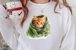 Pets Love Christmas Watercolor Clipart, Christmas PNG Product Image 2