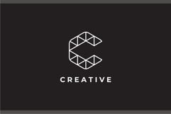 Colorful Letter C Hexagon Pixel Logo Design Vector Product Image 2