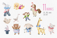 Watercolor Cute Circus Animals Product Image 3