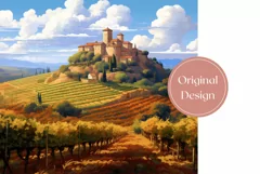 Vineyard Tumbler Wrap Design, Vintage Tumbler Sublimation Product Image 2